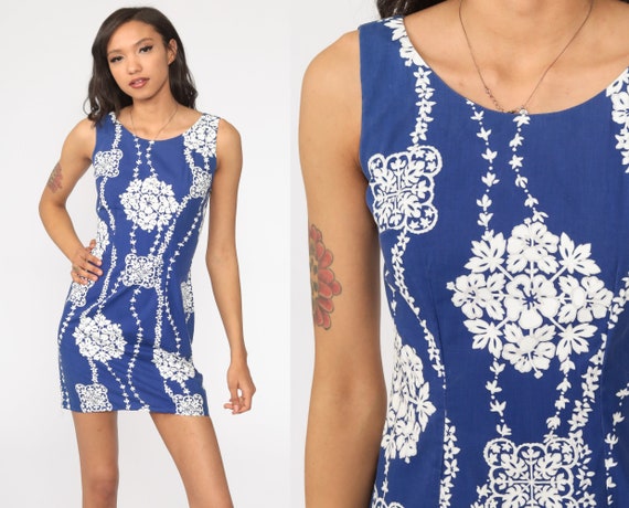 Hawaiian Sun Dress Summer Hippie Mini 70s Sundress