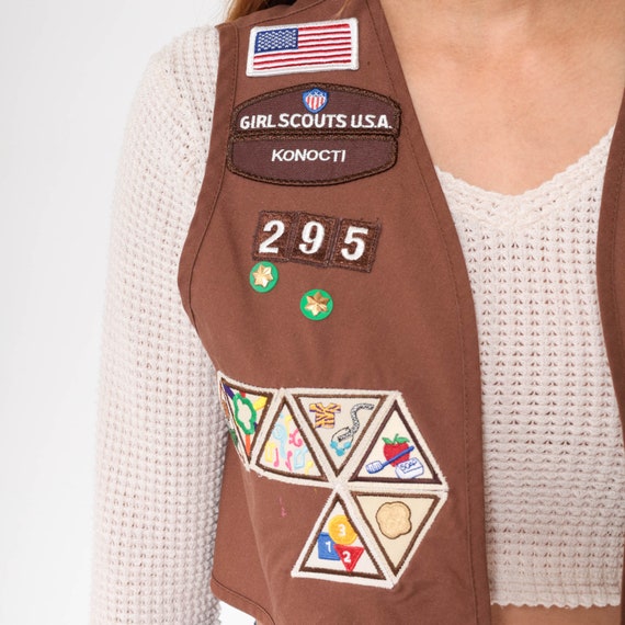 Girl Scouts Vest 2002 Brownies Patch Vest Top For… - image 6