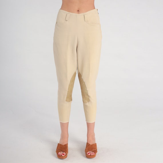 Beige Riding Pants Equestrian Breeches Pants 80s … - image 6