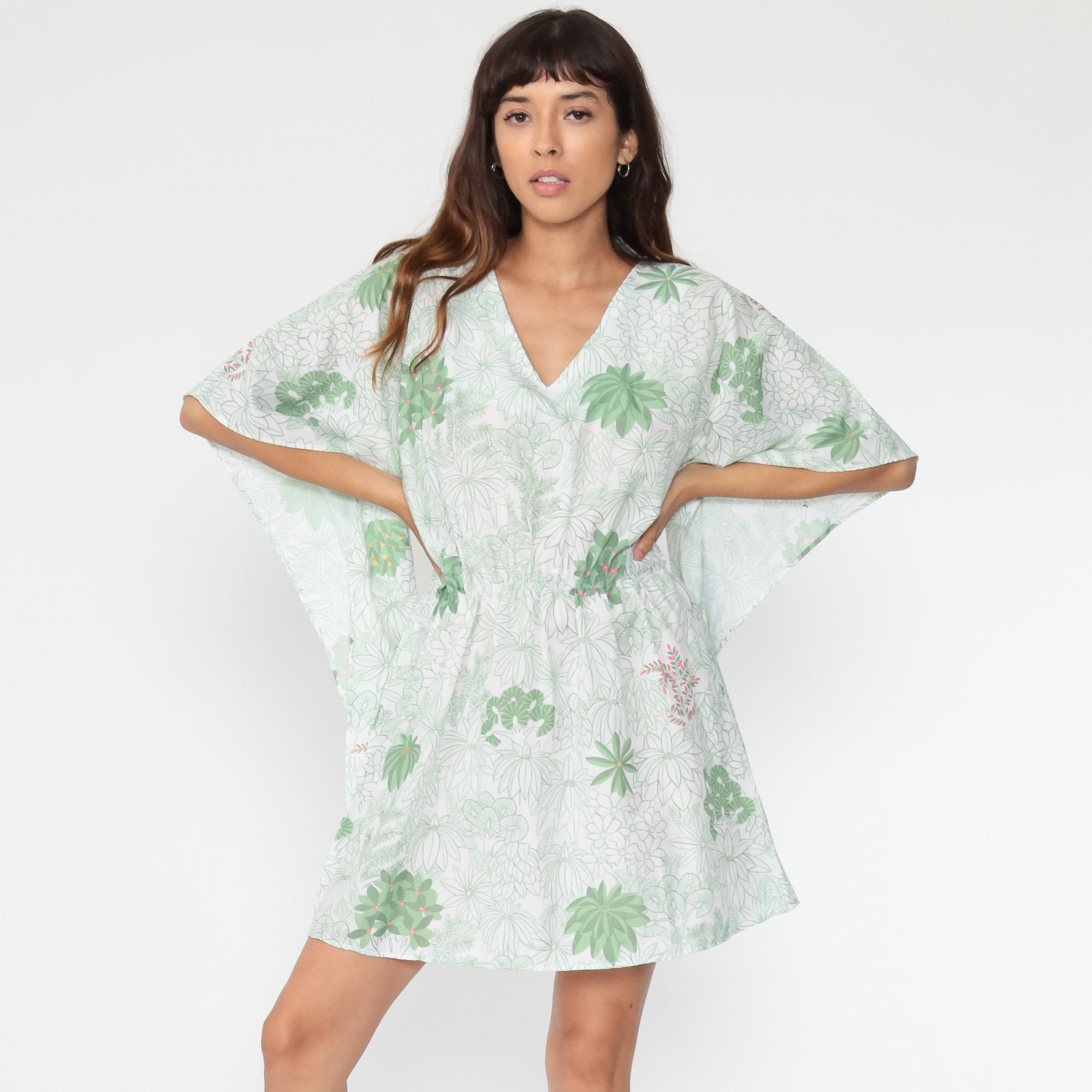 bell sleeve 70s dress