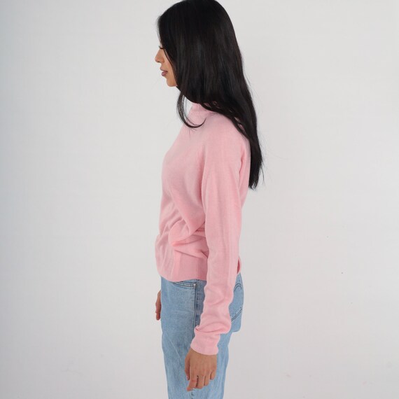 Baby Pink Sweater 00s Knit Pullover Sweater Ragla… - image 4