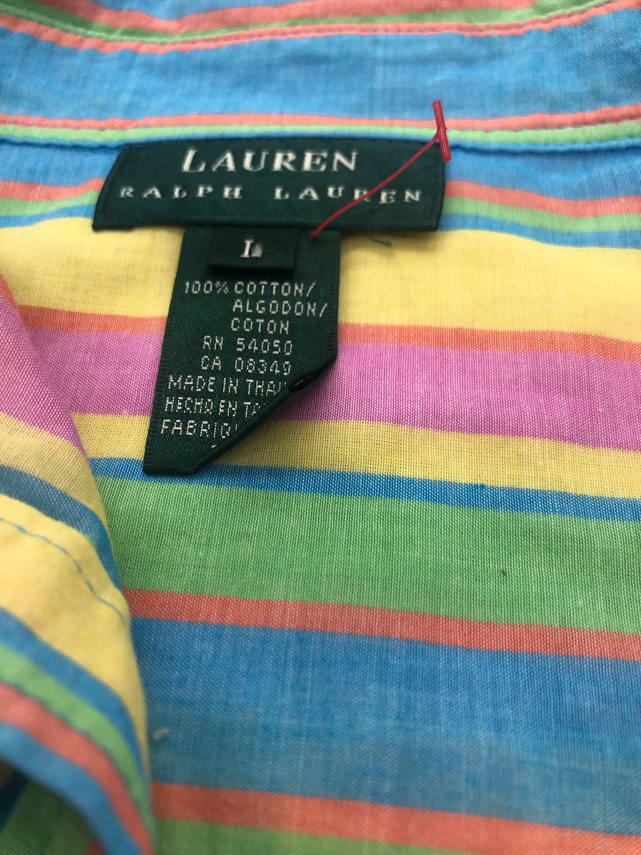 ralph lauren pastel striped shirt