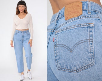 90s Levis 550 Jeans Relaxed Fit Levi Jeans Tapered Leg Blue Denim Pants Retro Levi Strauss High Waisted Vintage 1990s Medium Short 10