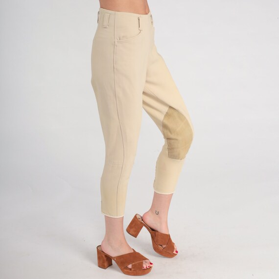 Beige Riding Pants Equestrian Breeches Pants 80s … - image 4