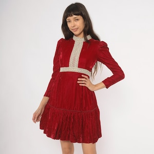 1970's Womens Mod Empire Waist Mini Dress - Etsy