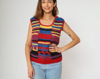 80s Sweater Vest - Etsy