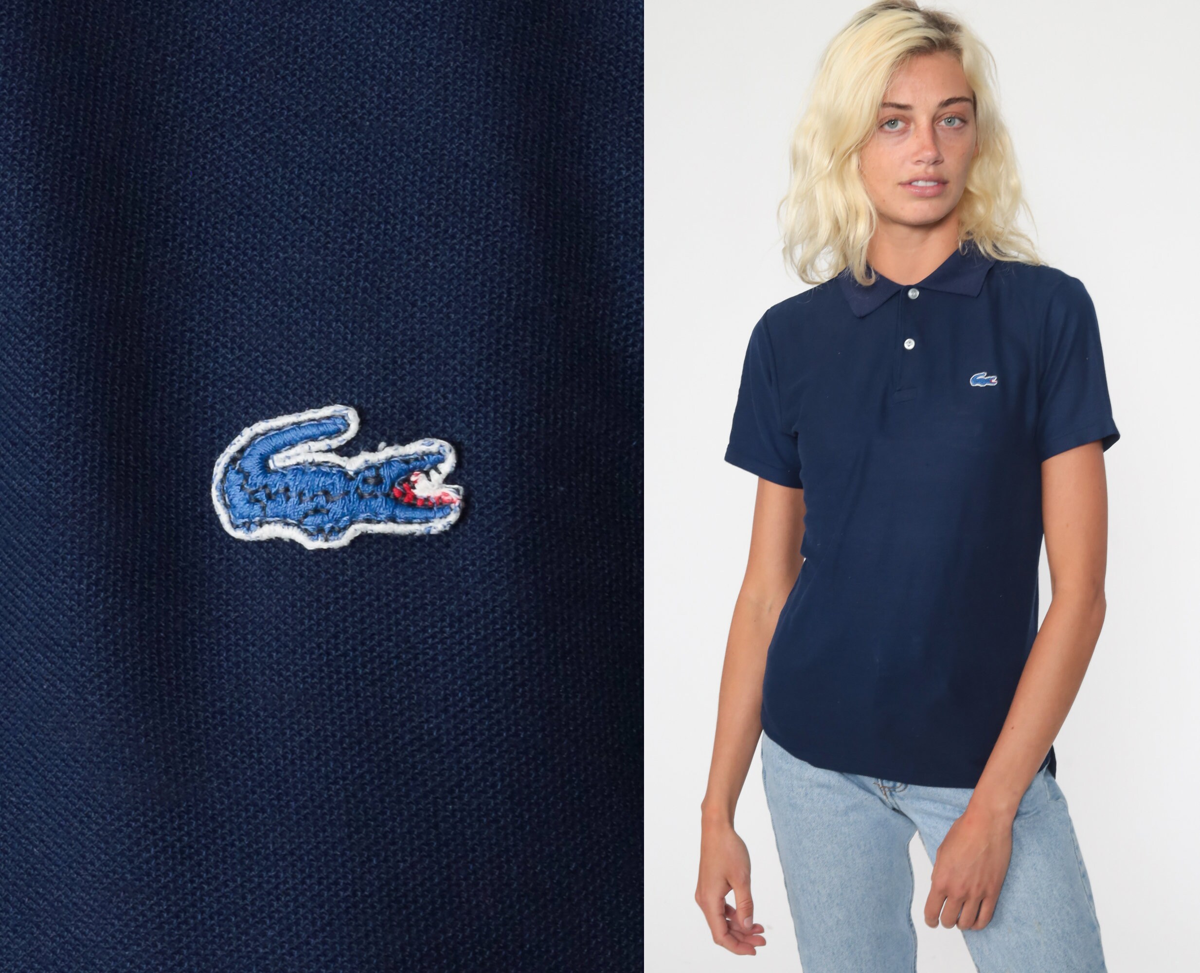 Lacoste Shirt Blue Polo Shirt 80s Top 