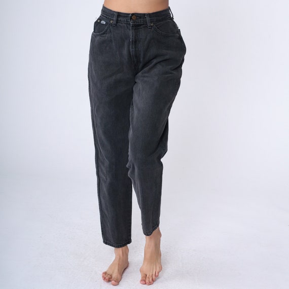 Tapered Black Jeans Vintage 90s Mom Jeans Tapered… - image 3