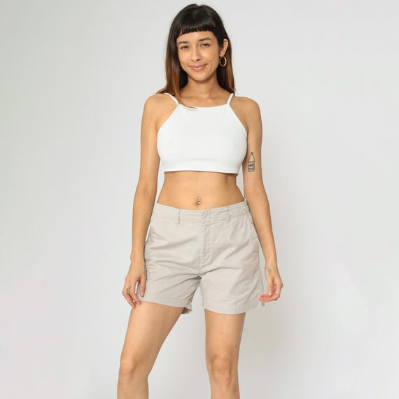 Calvin Klein Jeans Khaki Chino Shorts Cotton Mid Rise Casual Neutral Beige Modern Classic Fit Preppy Size Medium 8