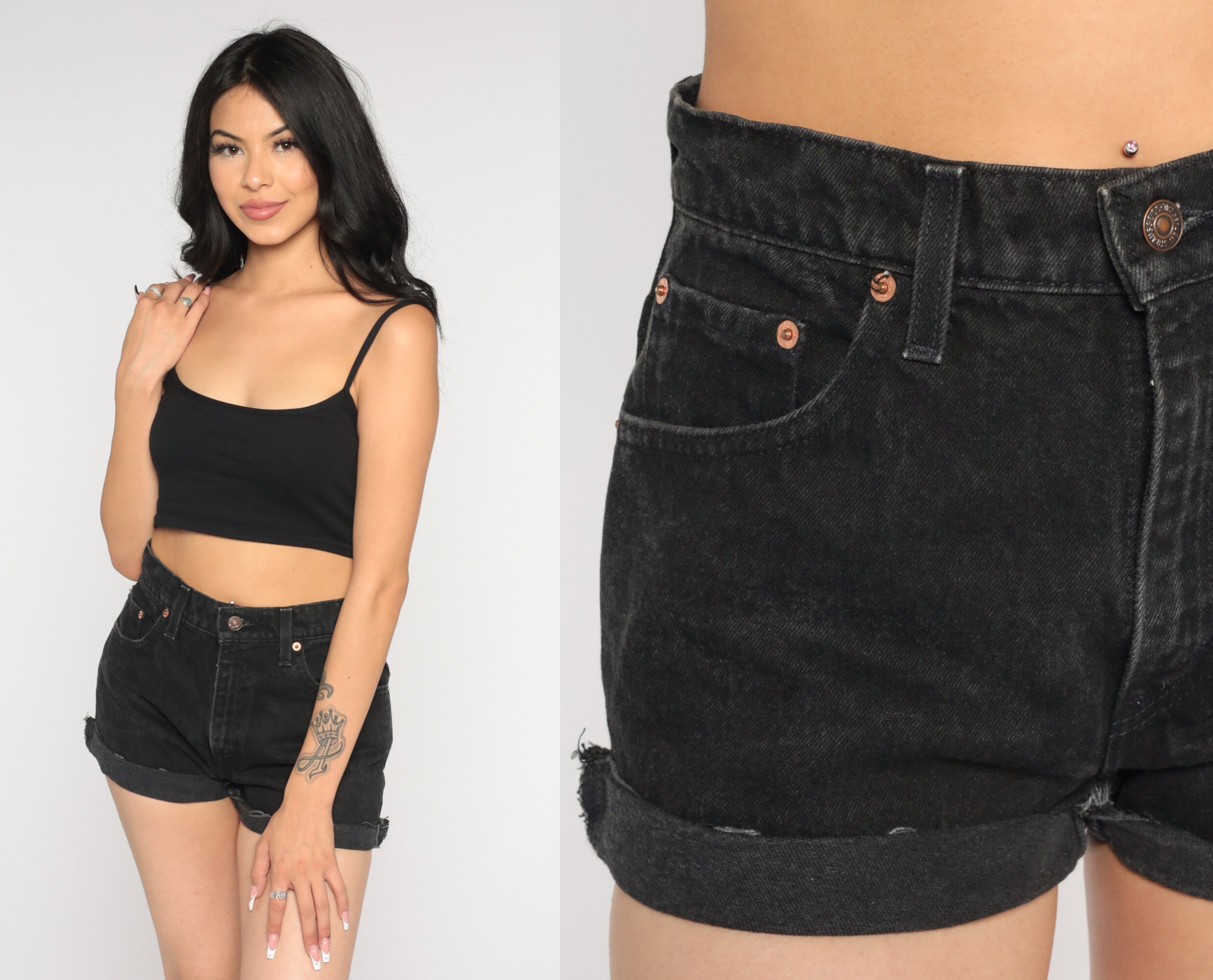 Black Levi 550 Shorts 90s Levis Denim Cutoffs High Waisted - Etsy Australia