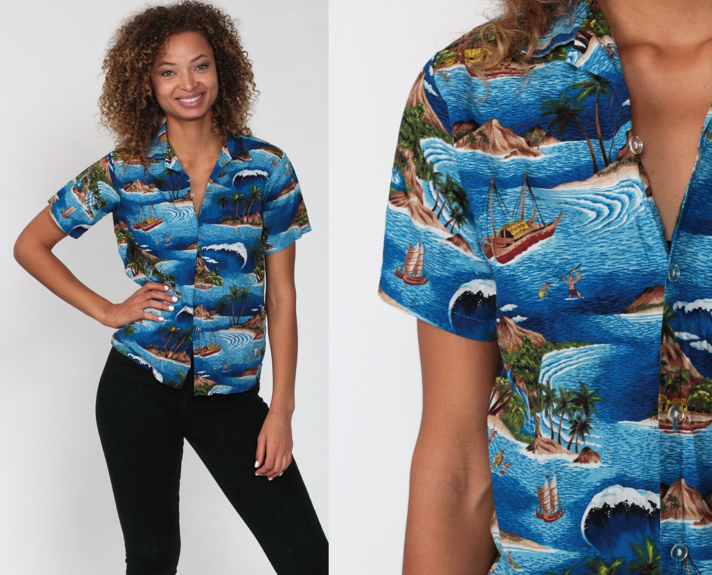 Hawaiian Shirt Tropical Shirt 80s 