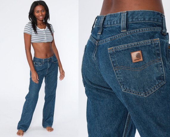 Carhartt Jeans 34 x 32 Men's Pants Workwear Blue B