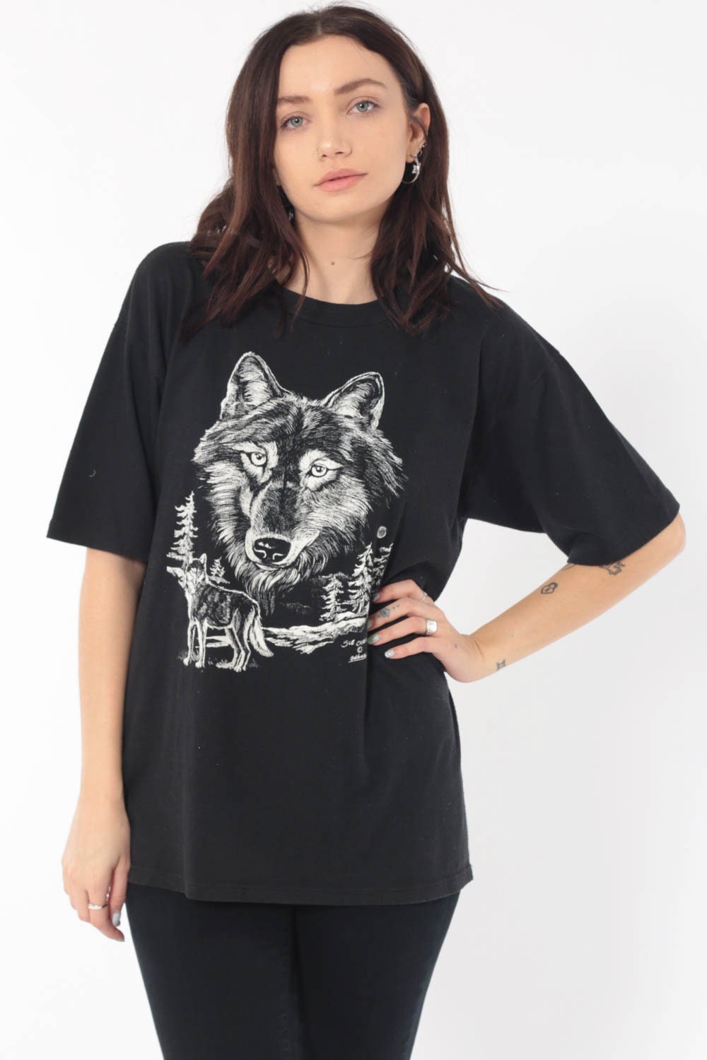 wolf tshirt women