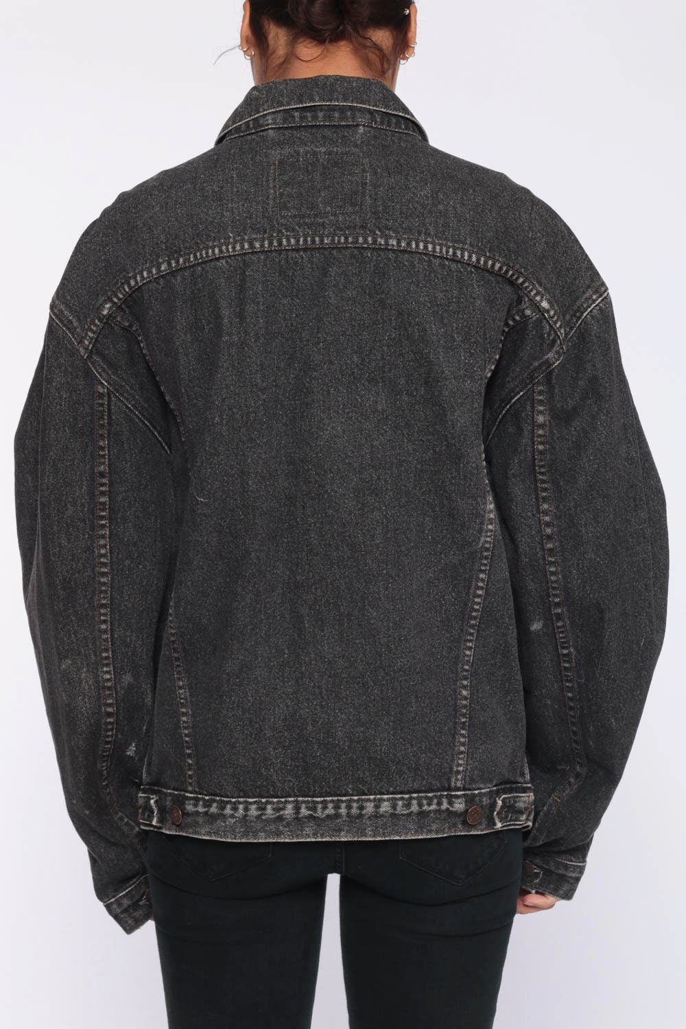 black levis denim jacket with fur
