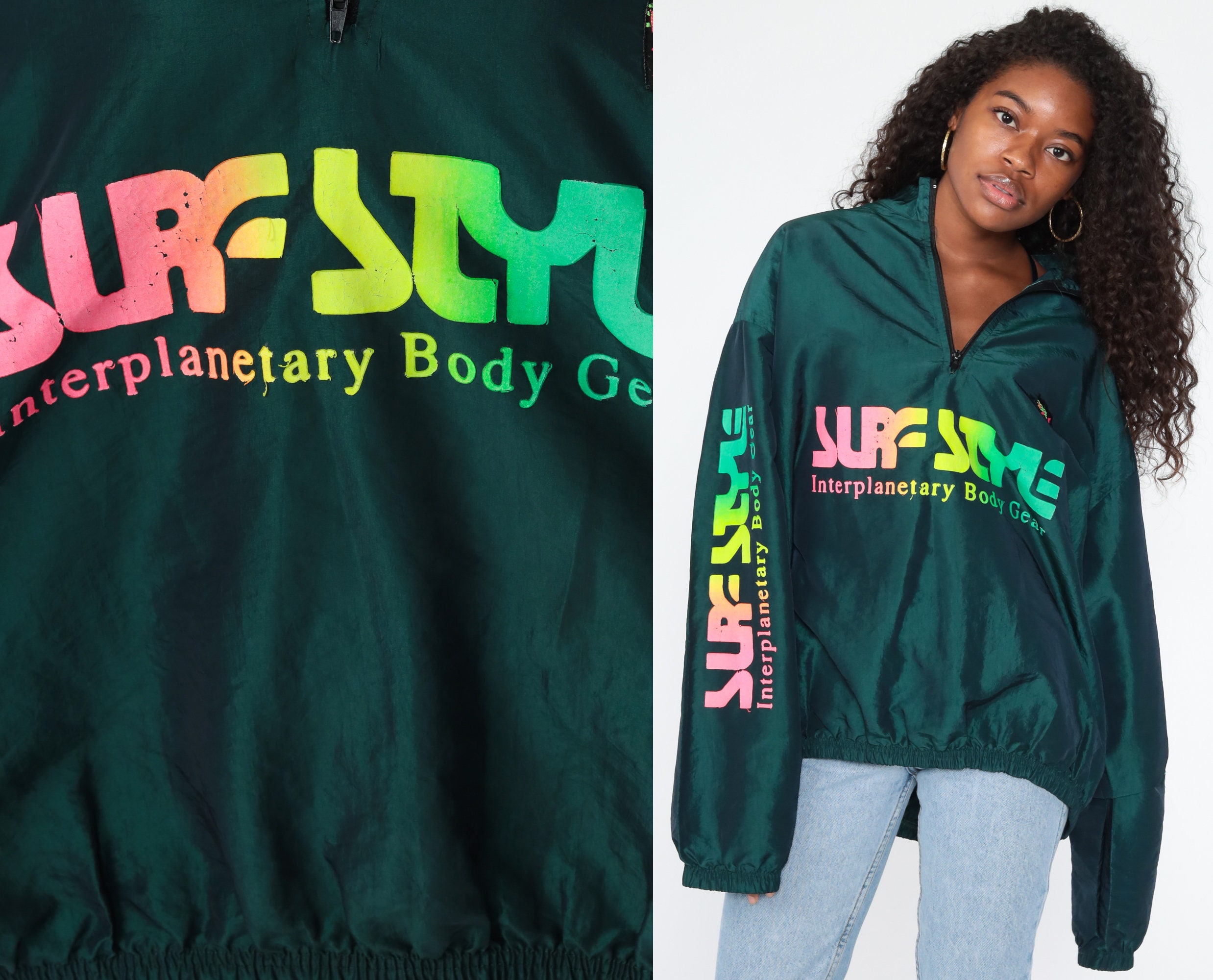 Surf Style Windbreaker Jacket 90s 