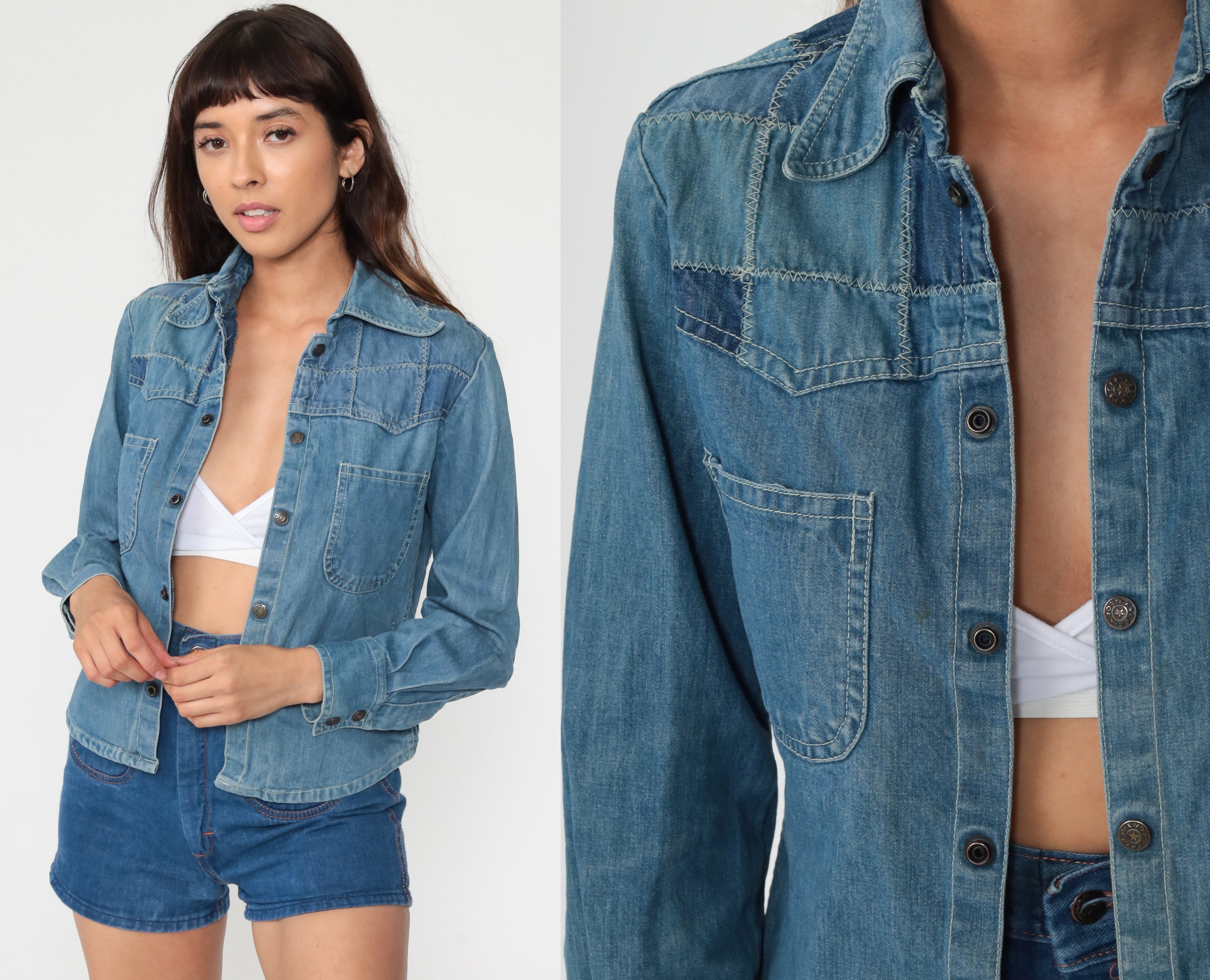 hippie denim shirt