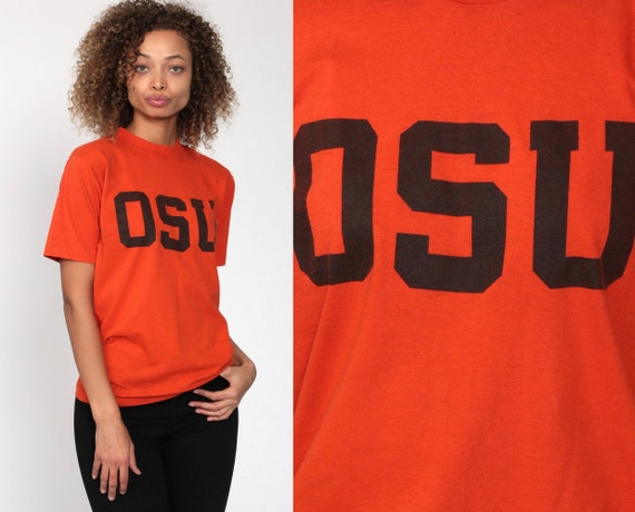 OSU Shirt Oklahoma State Shirt Cowboys University Shirt 90s Tshirt Orange  College Sports Graphic Tee Retro Vintage Orange Tee Extra Small Xs 