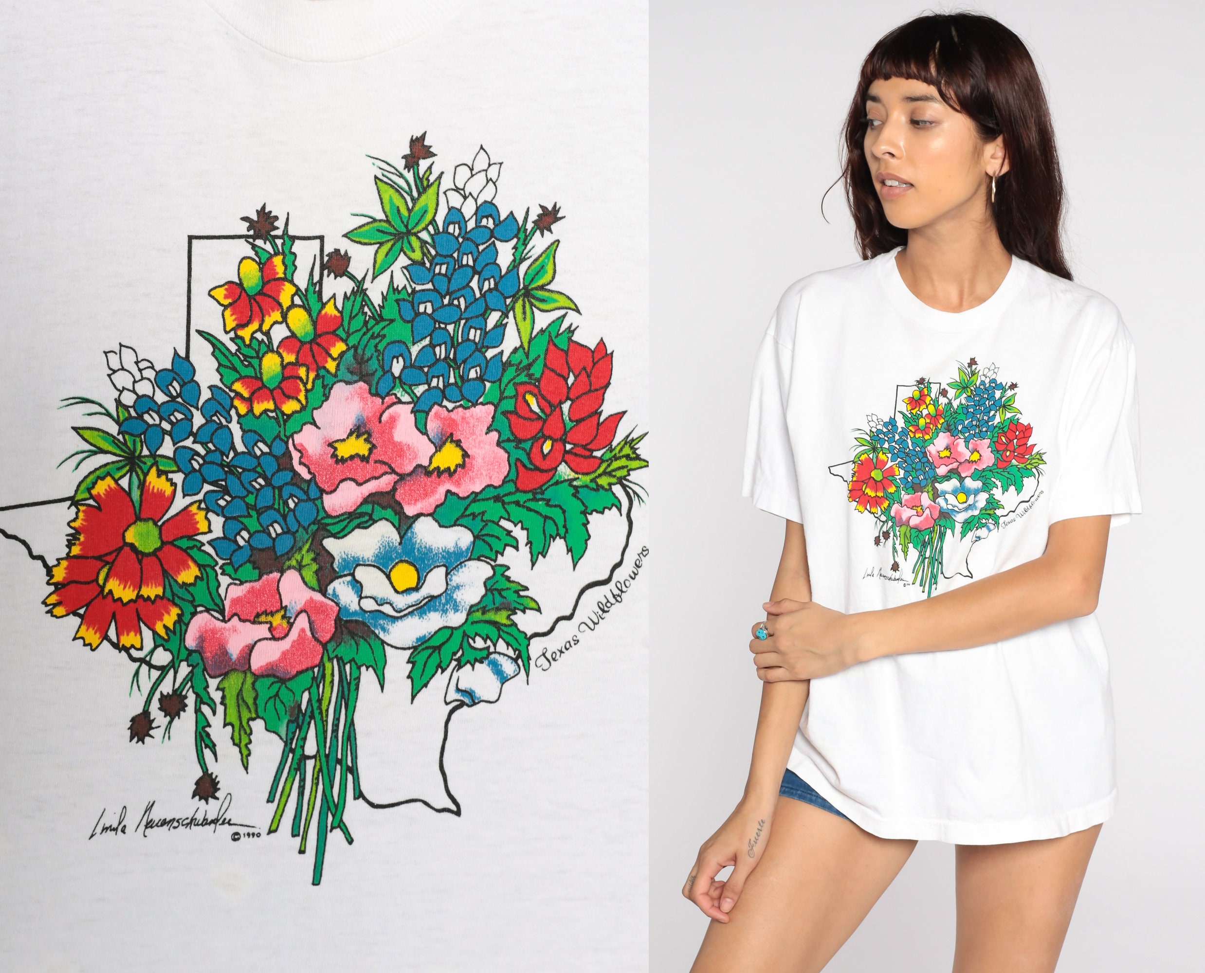 90s Texas T Shirt Wildflower Shirt 