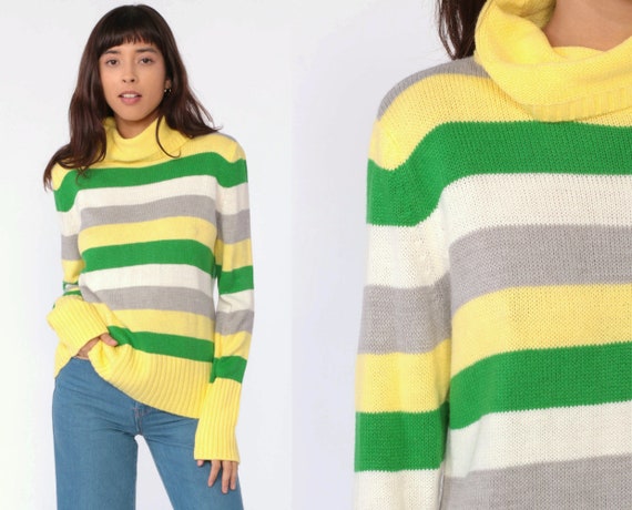 green and yellow sweater