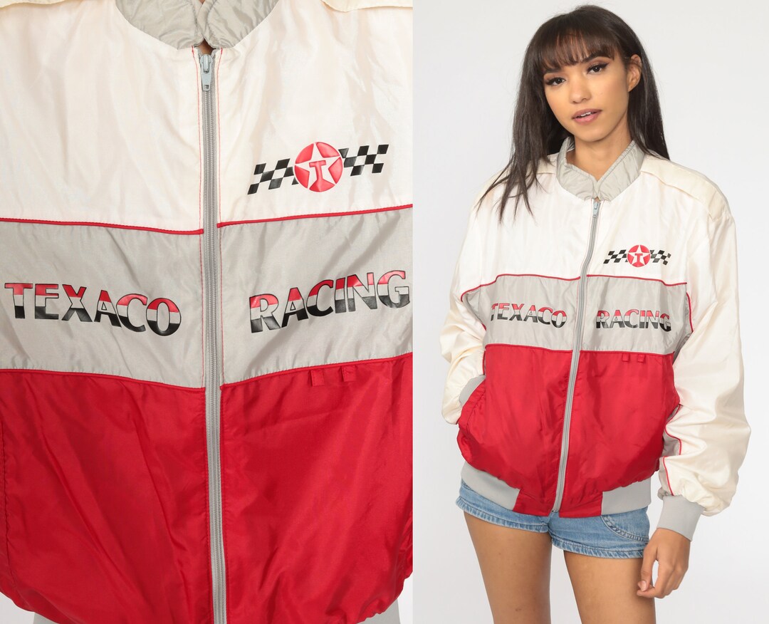 Texaco Racing Jacket Car Racing Jacket 80s Windbreaker - Etsy