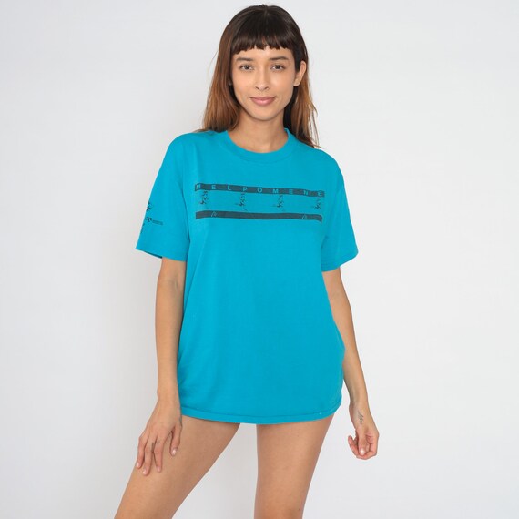 Melpomene Races Shirt 90s St Paul Minnesota Blue Running Graphic Tee 1990s T Shirt Single Stitch Tee Run Vintage Tshirt Hanes Large xl