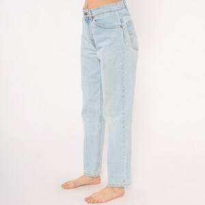 Levi 555 Relaxed Fit Jeans Light Wash Denim High Waisted Straight Leg 90s Faded Blue Cotton Mom Jean Tapered Ankle Levis Stonewash 31 30 image 8