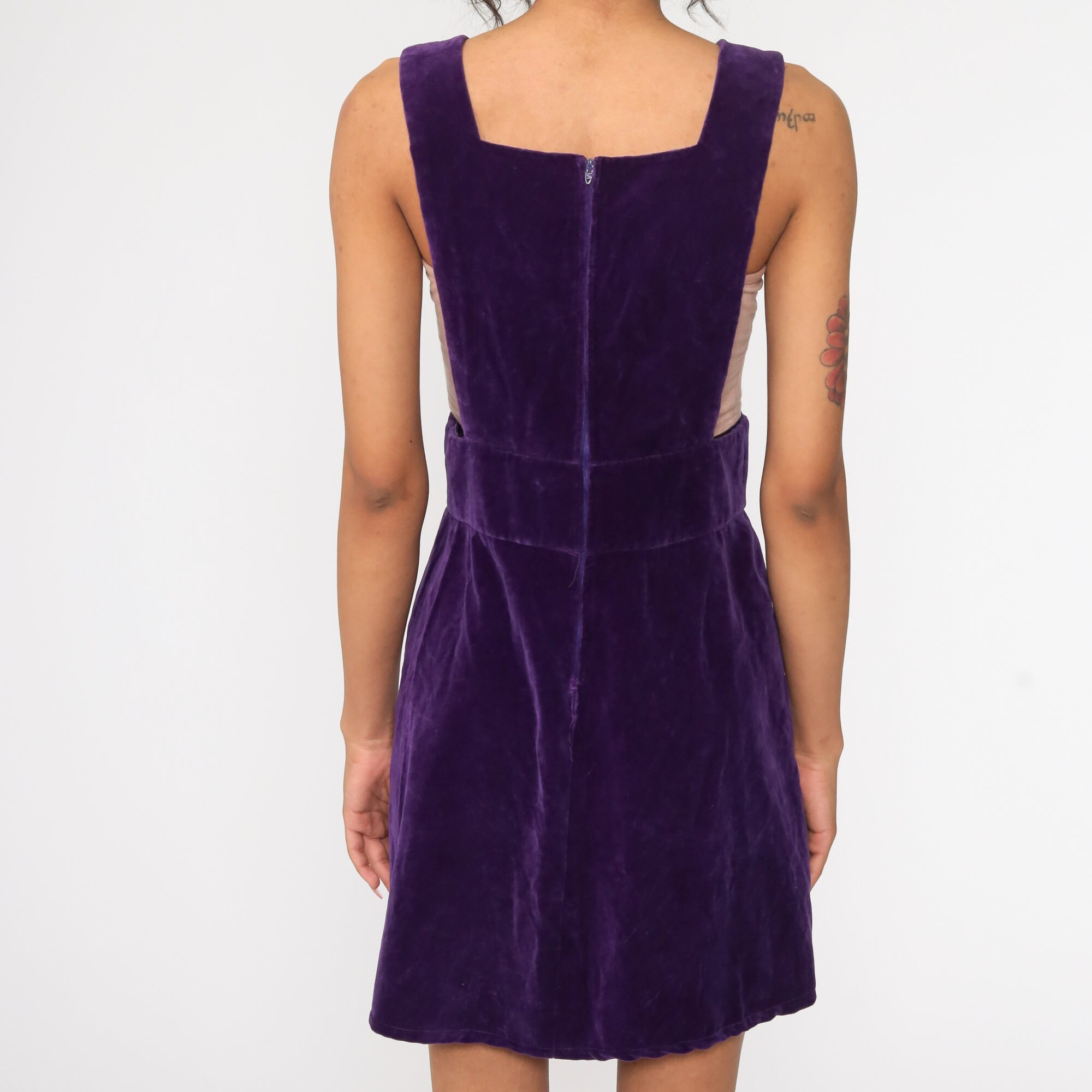 pastel purple overall dress