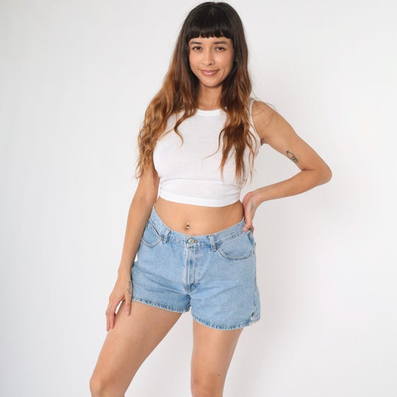 Vintage 90s Gap Jean Shorts Light Wash Blue Denim Shorts High Waisted Bottoms 1990s Retro Summer Size Women's Size Large 12 31