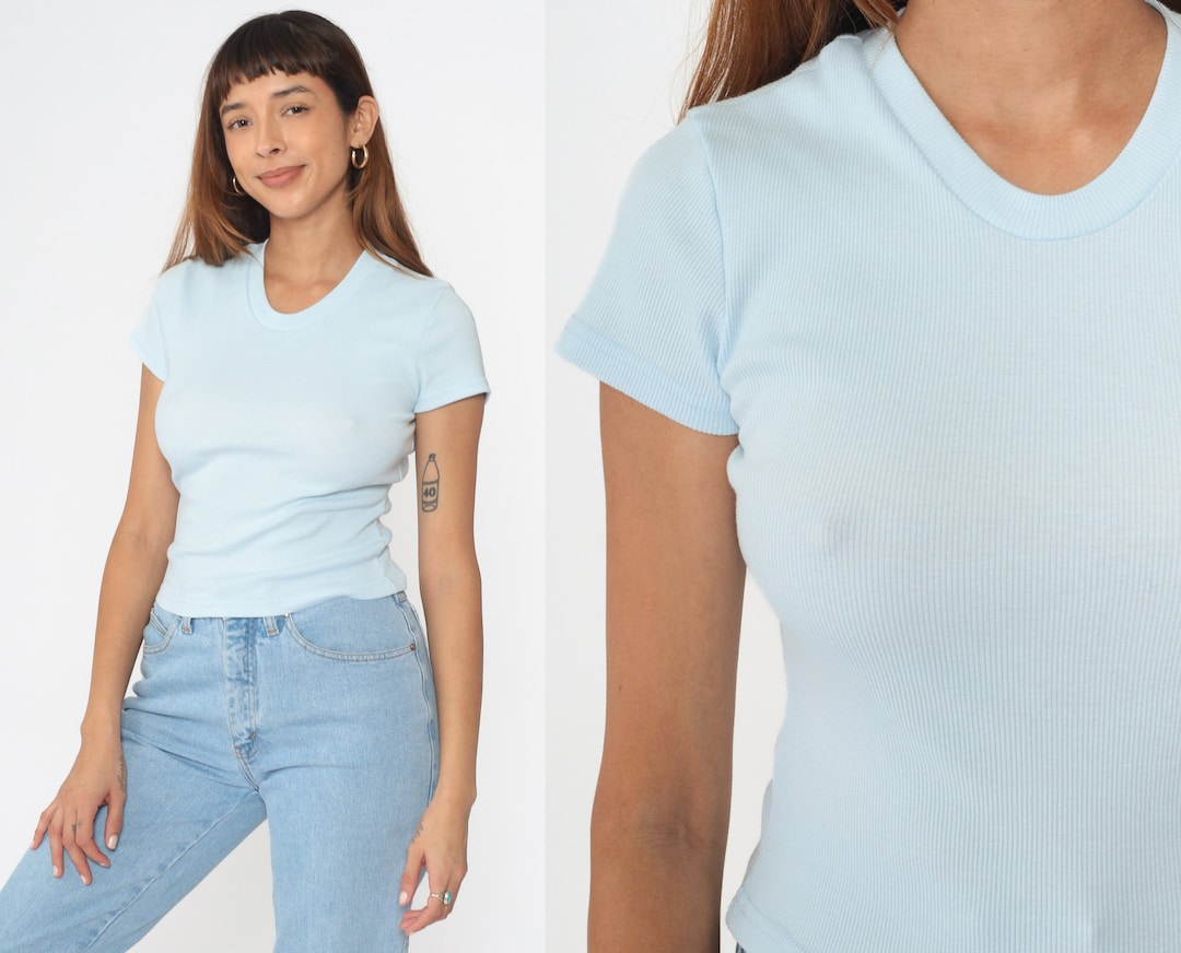 Vintage blue Ibiza baby tee 💙