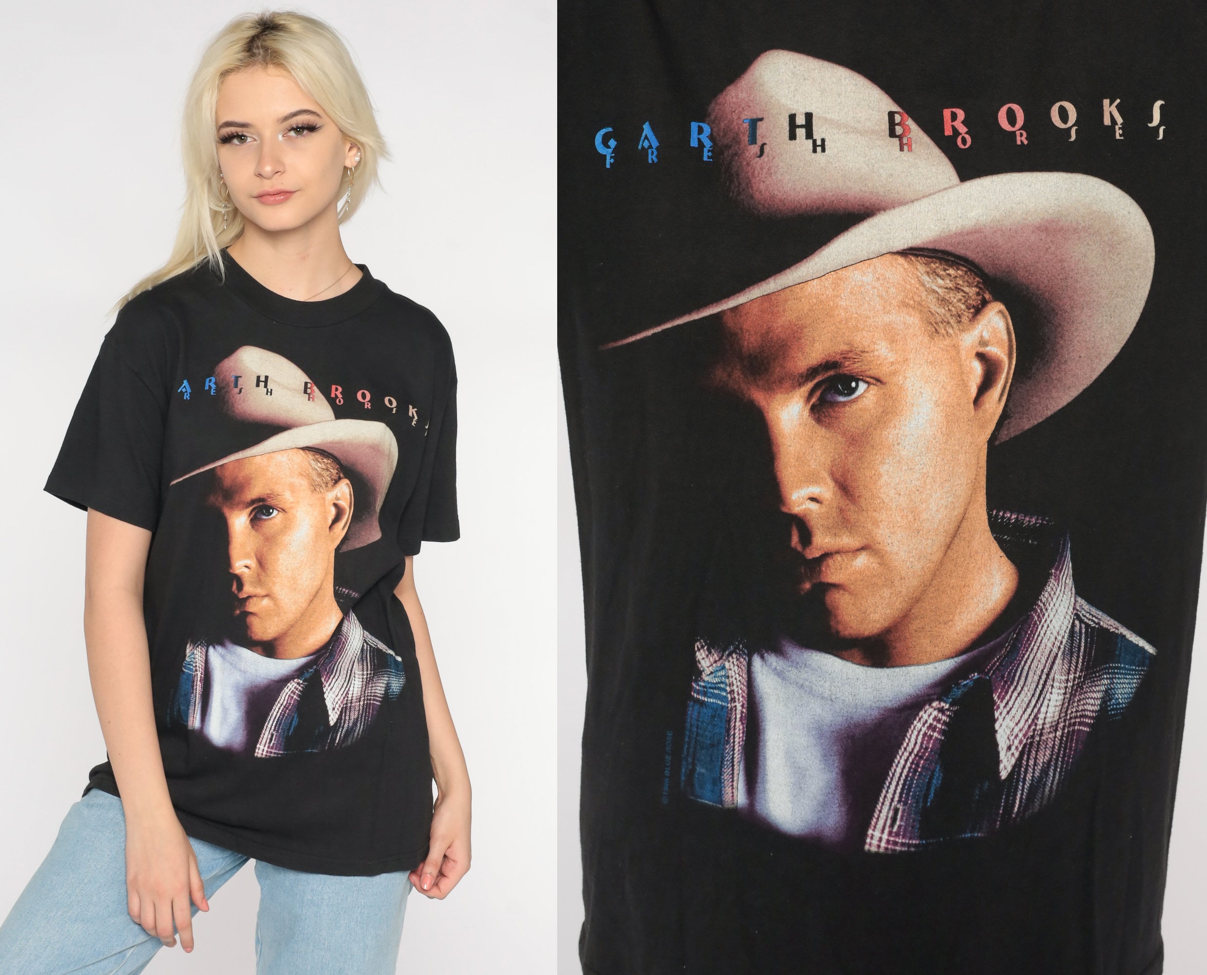 Garth Brooks Shirt 90s Country Music Tshirt Fresh Horses - Etsy ...