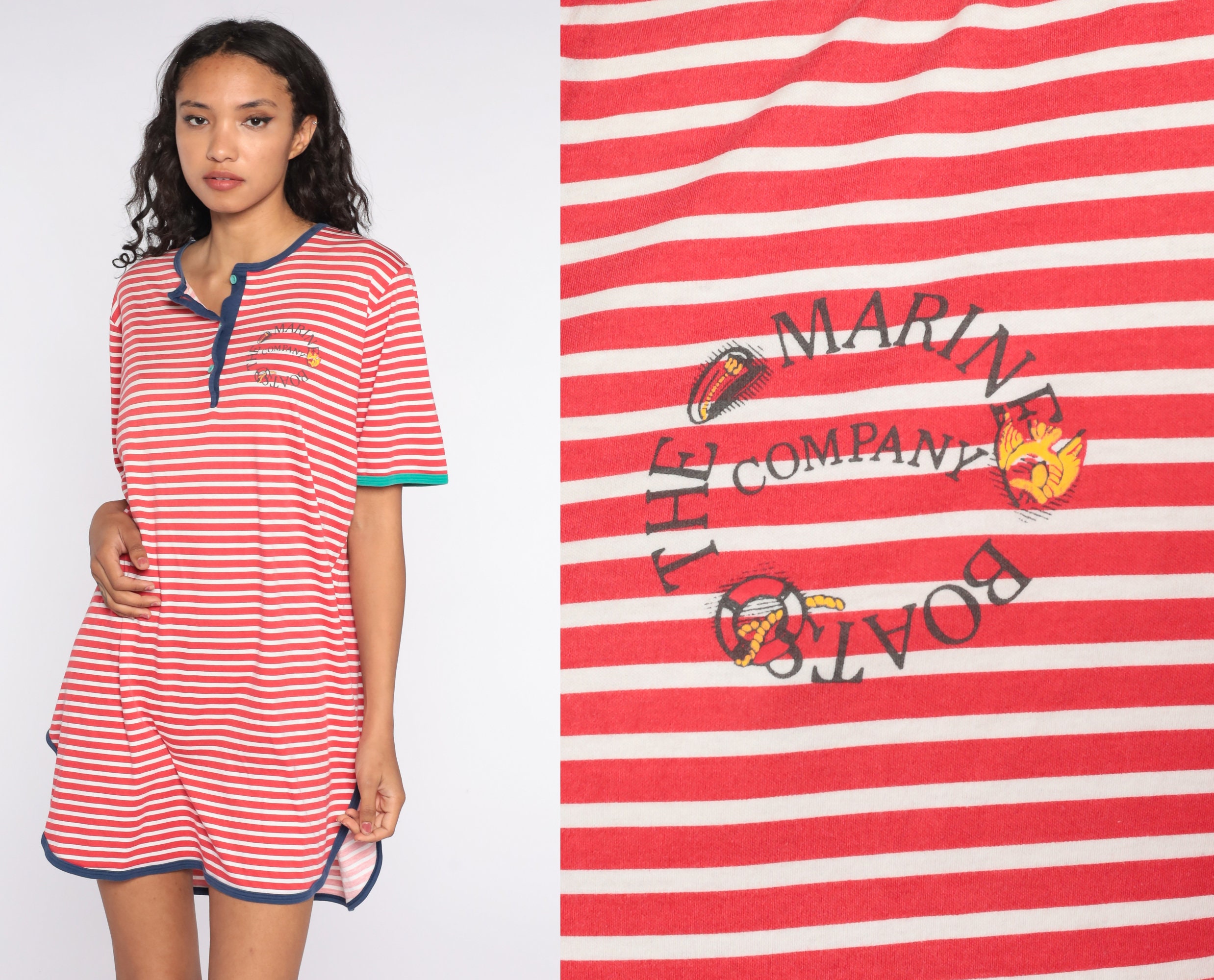 White Striped Dress Marine Boat 