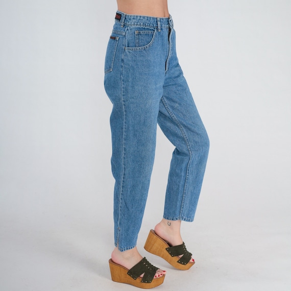 90s Mom Jeans High Waisted Jeans Straight Leg Jeans Relaxed Blue Denim Pants Retro Streetwear Basic Boyfriend Pants 1990s Vintage Small 28