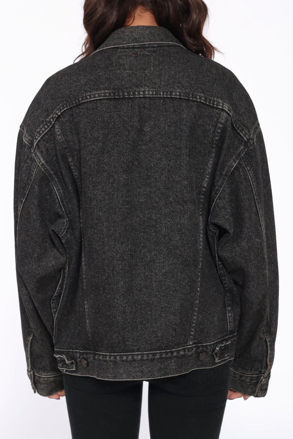 black levis denim jacket with fur