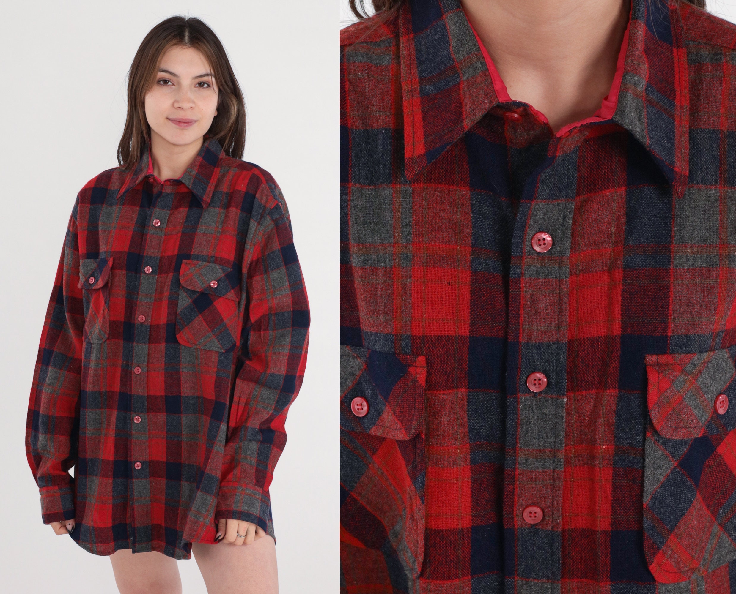 Gevoerde houthakkers blouse large heren