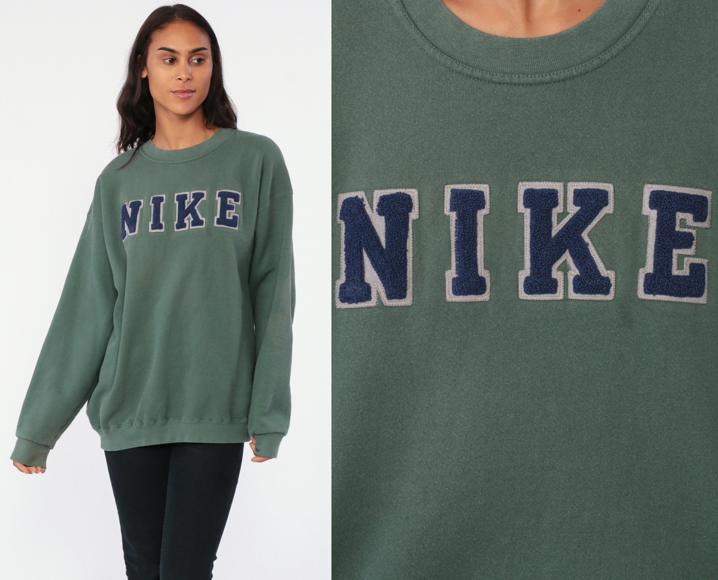 nike crewneck sweatshirt green