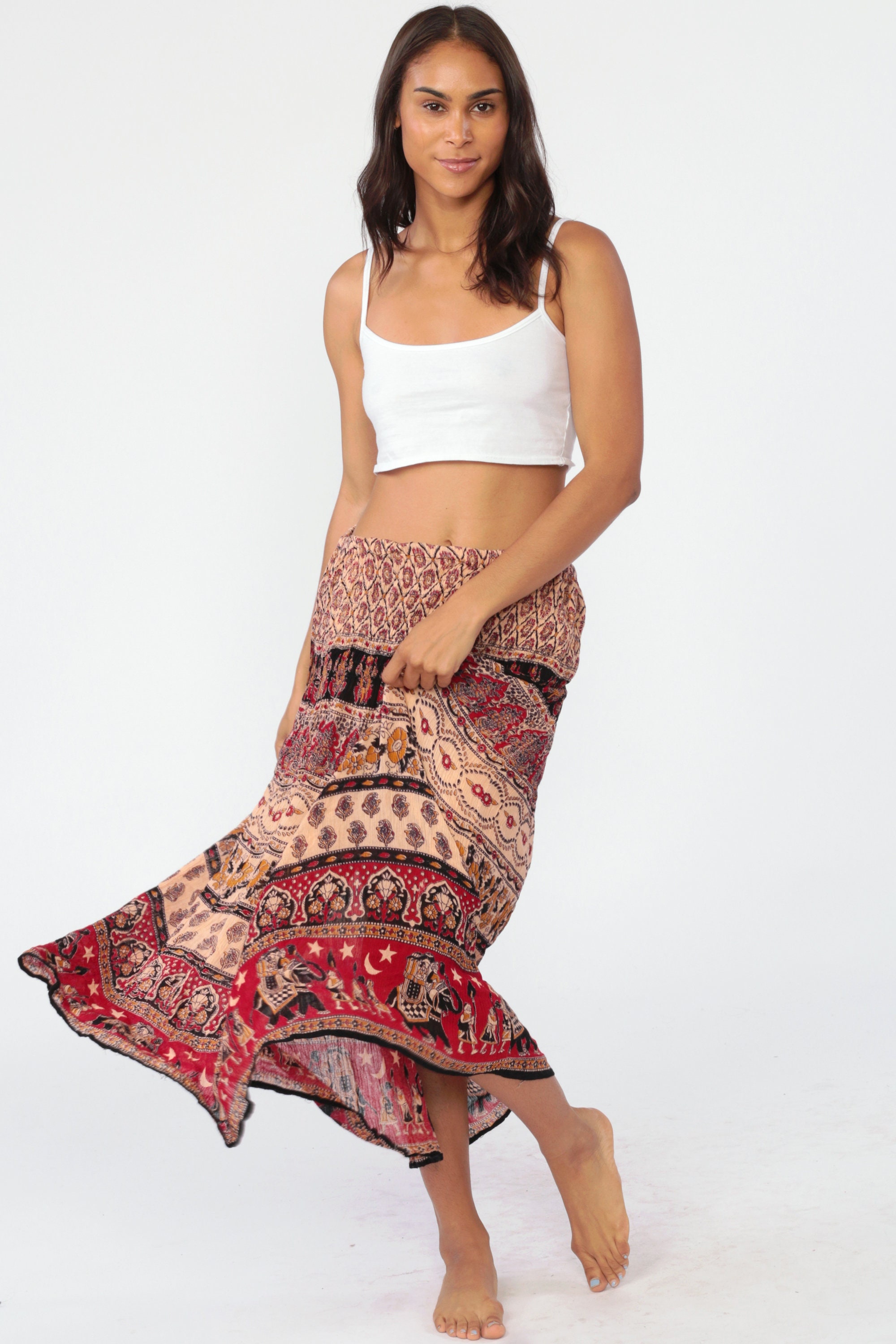 boho gypsy maxi skirt