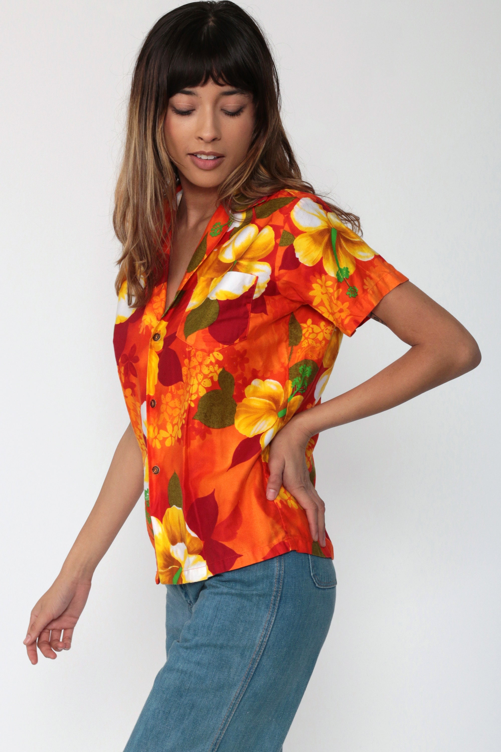 70s floral shirt