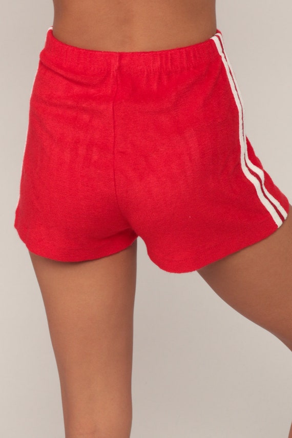 Terry Cloth Shorts 80s Running Shorts Gym High Waisted Retro