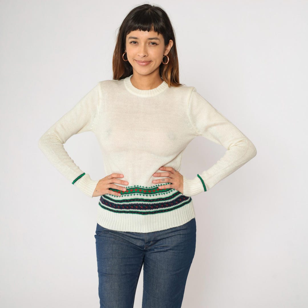 1970s I. Magnin Striped Crop Sweater main image 1