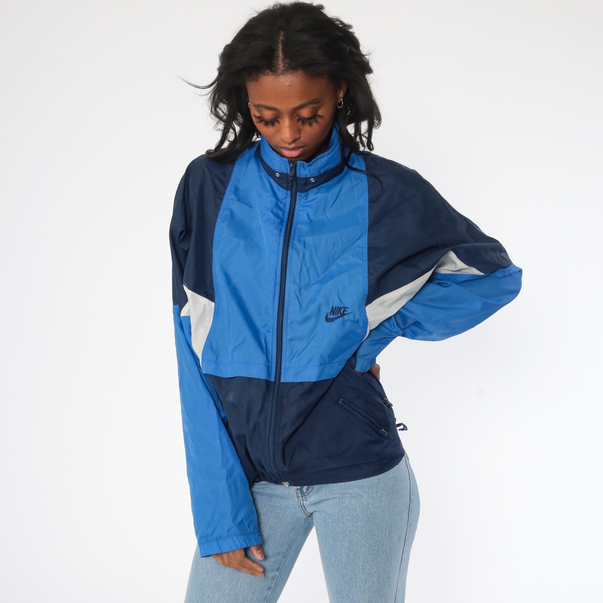 blue nike windbreaker