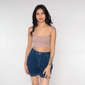 Levis Denim Shorts 90s Dark Blue Pleated Shorts High Waisted Jean Baggy 1990s Vintage Dark Wash Vtg Levi Strauss Shorts Small 26