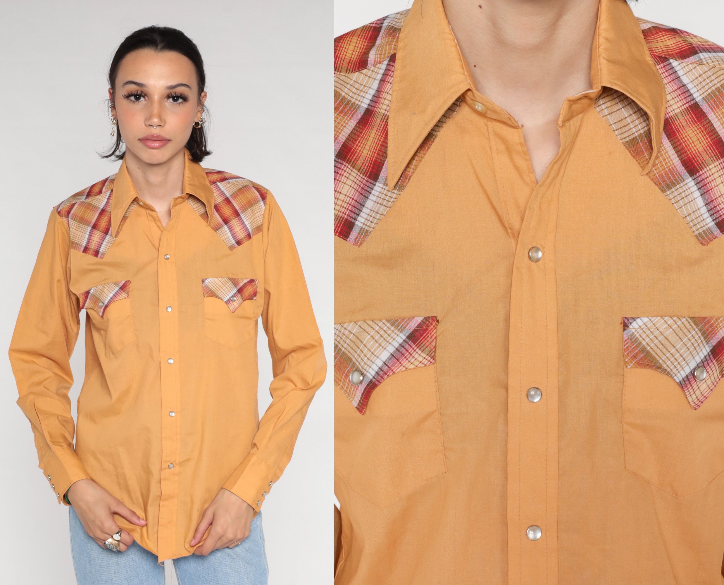 Desert Patchwork Yoke L/s Western Shirt Pearl Snaps