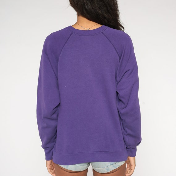 Distressed Purple Sweatshirt 80s 90s Sweatshirt Crewn… - Gem