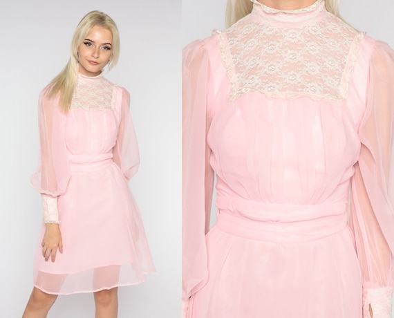 【SINOON】24SS Lace Puff Dress (Pink) TICSOA Women's Plus Size Lace Dress - Perfect for Parties