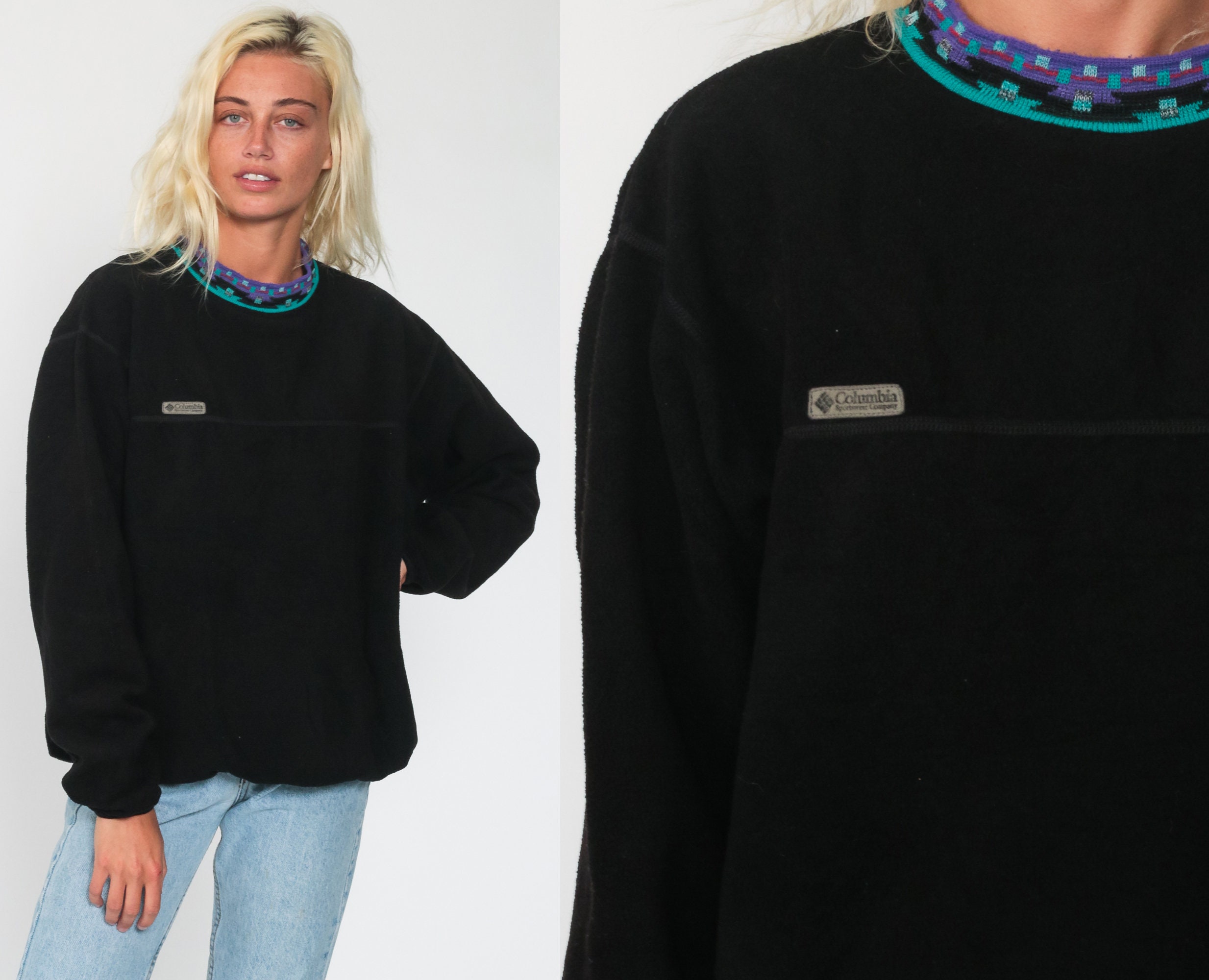 columbia black sweater