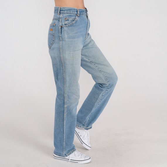 80s Faded Jeans High Waisted Jeans Retro Mom Straight Leg Blue Denim Pants Basic Plain Simple Streetwear Vintage 1980s Chic Small S 26