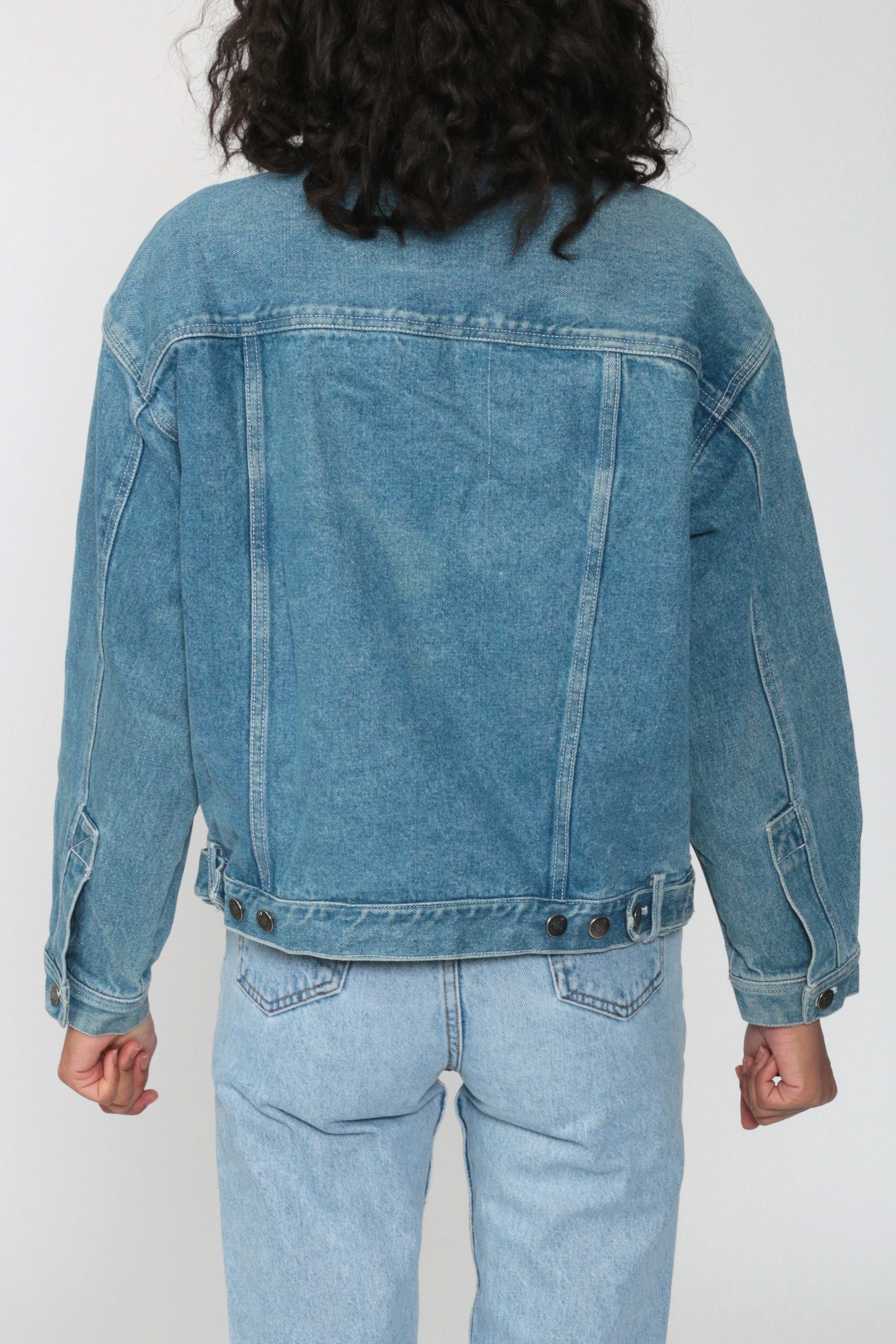 Calvin Klein Jacket 90s Denim Jacket Faded Jean Jacket Grunge Biker CK ...