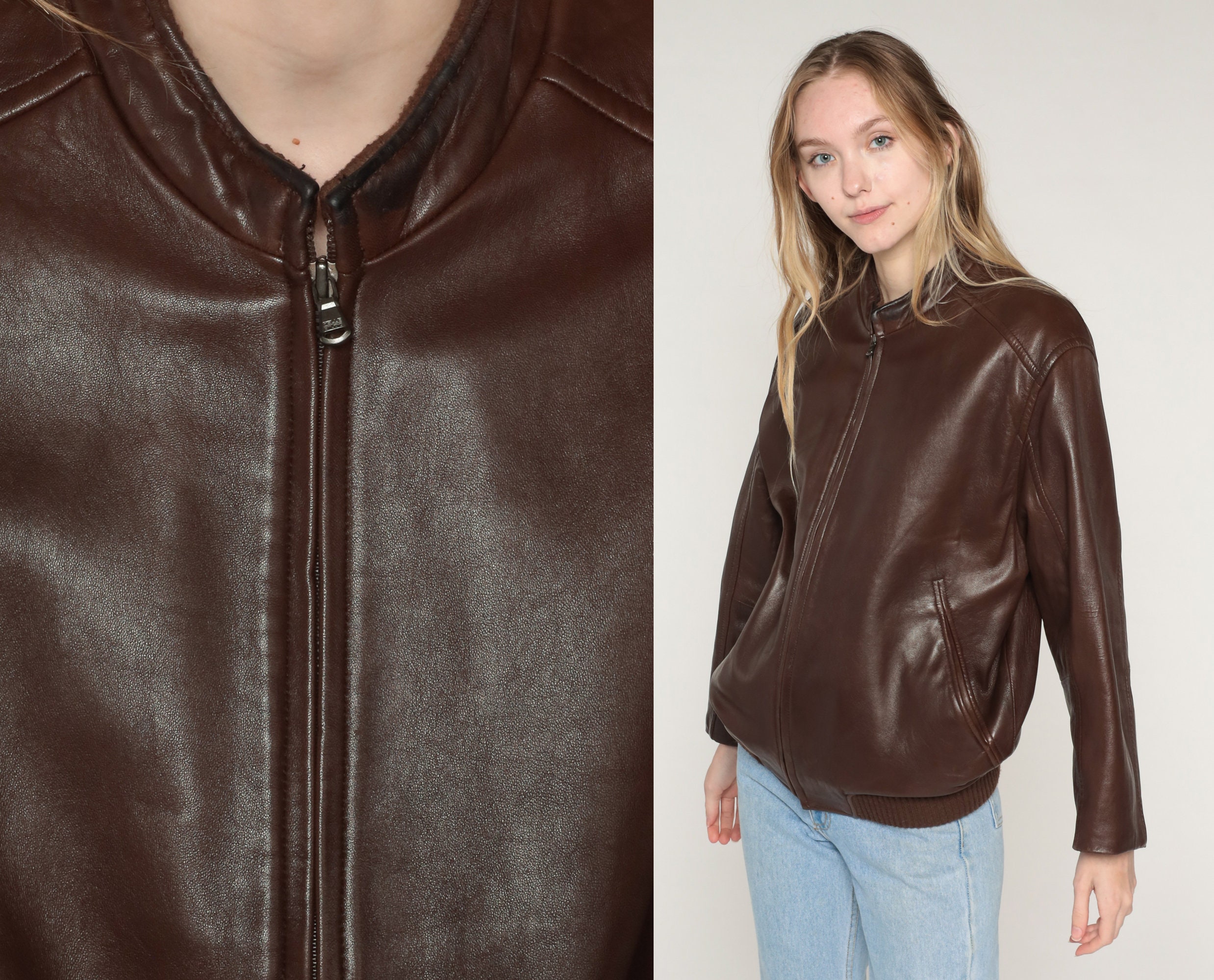 00s WILSONS short leather bomber jacket