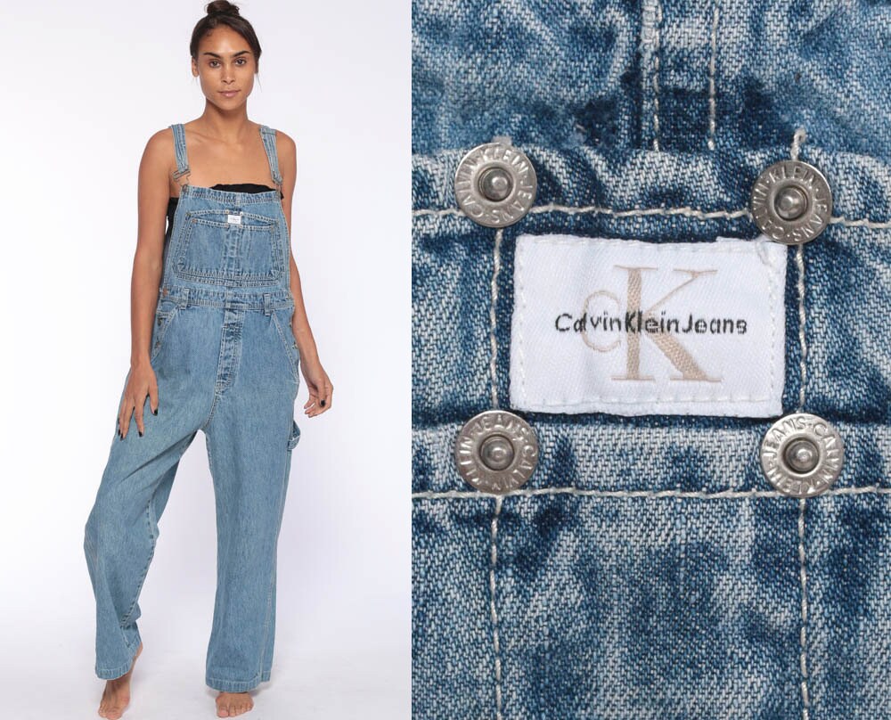 Calvin Klein Overalls Bib Overalls 90s Denim Overalls CK Jean