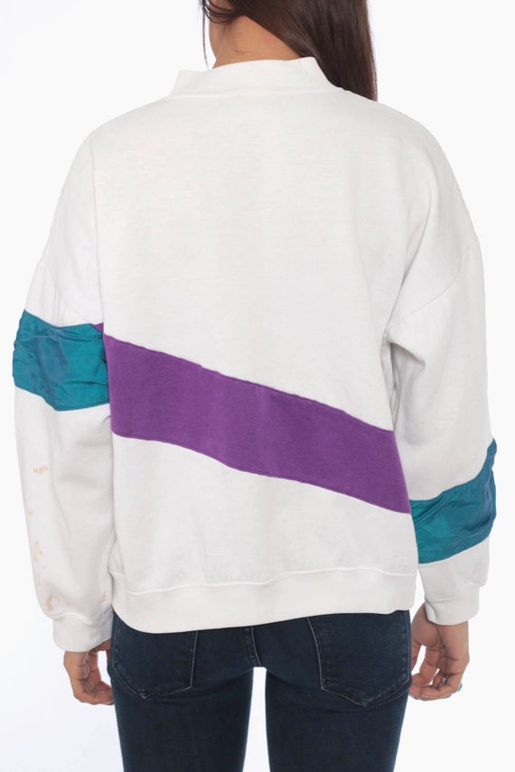 90s Adidas Crewneck Sweatshirt Sports Striped Swe… - image 6